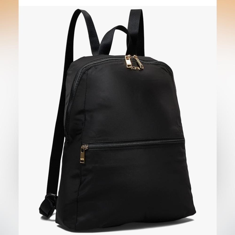 TUMI - Just In Case Foldable Backpack - Black with Gold Hardware - Picture 4 of 9